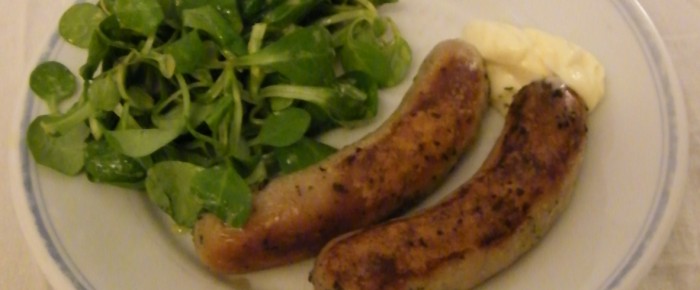 Andouillettes met planten en Mayonaise Andouillettes met planten en Mayonaise